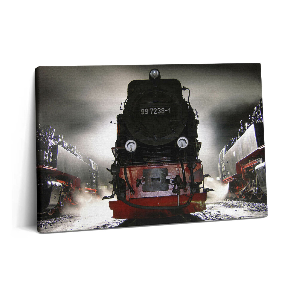 Obraz na plátně 60x40 cm Lokomotivy v noci