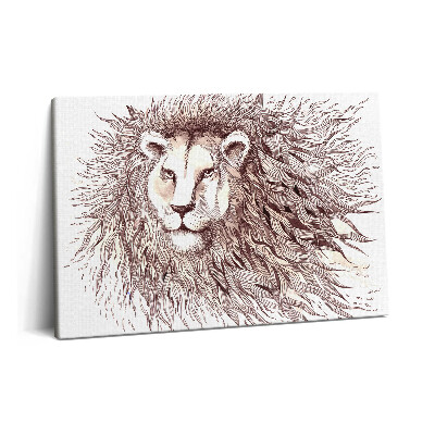 Obraz canvas 60x40 cm Umělecká kresba lva