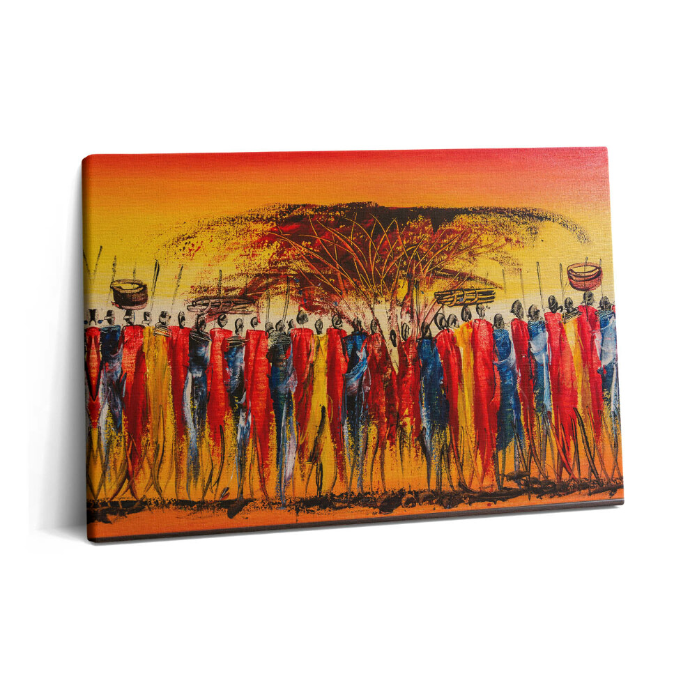 Obraz canvas 60x40 cm Africký kmen v Keni