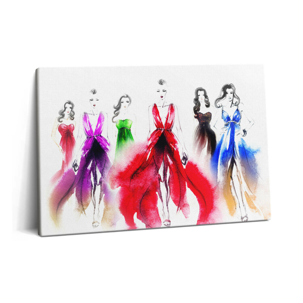 Obraz z fotografie na plátně 60x40 cm Ženy v barevných šatech