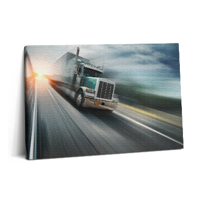 Obraz na plátně 60x40 cm Nákladní auto na dálnici