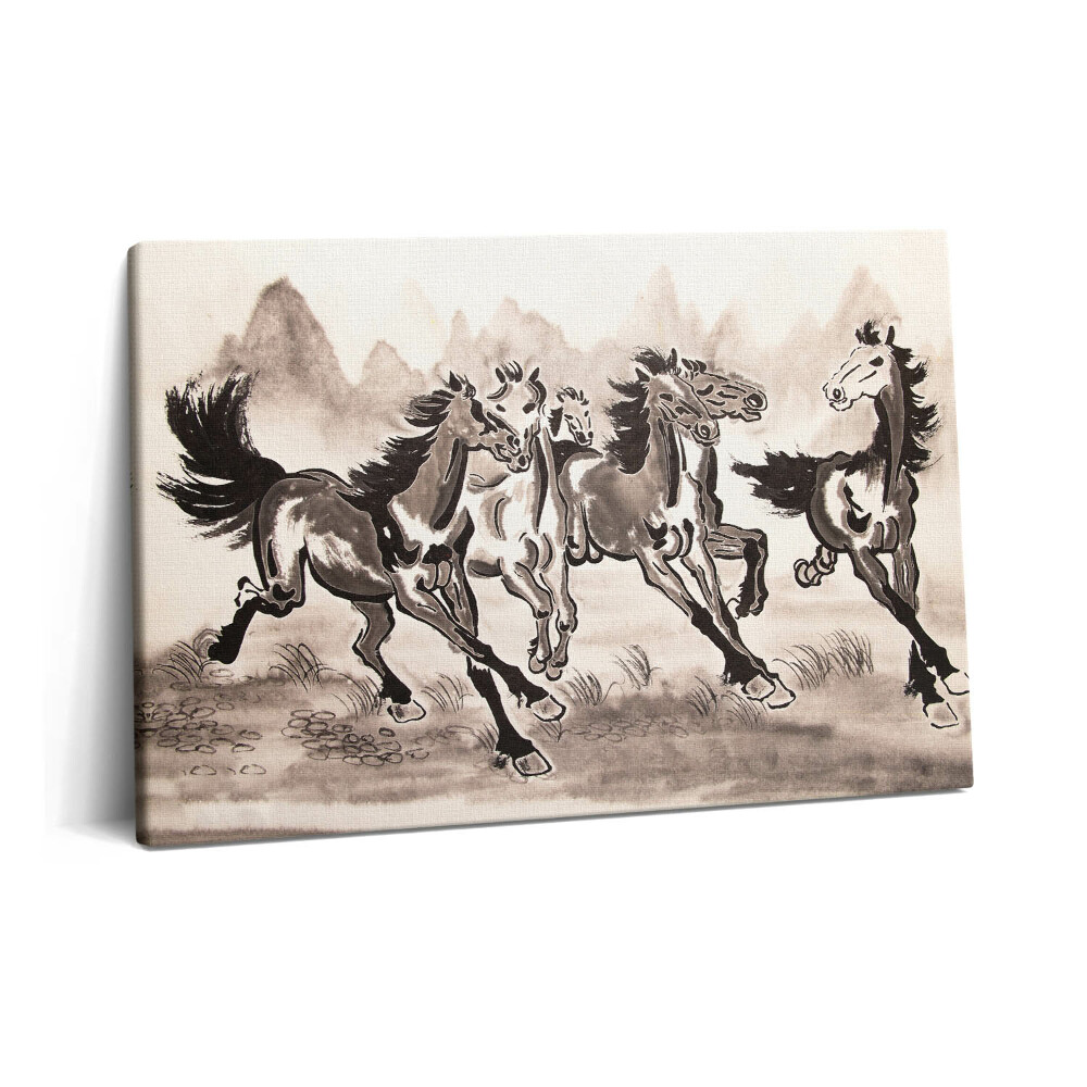 Obraz canvas 60x40 cm Cválající koně