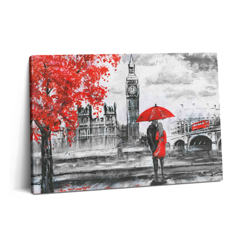 Obraz canvas 60x40 cm Panorama města s Big Benem v Londýně