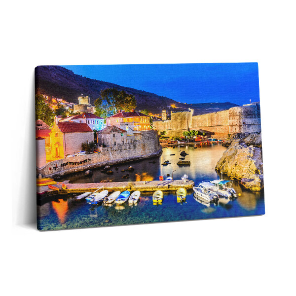 Obraz canvas 60x40 cm Starý městský záliv v noci