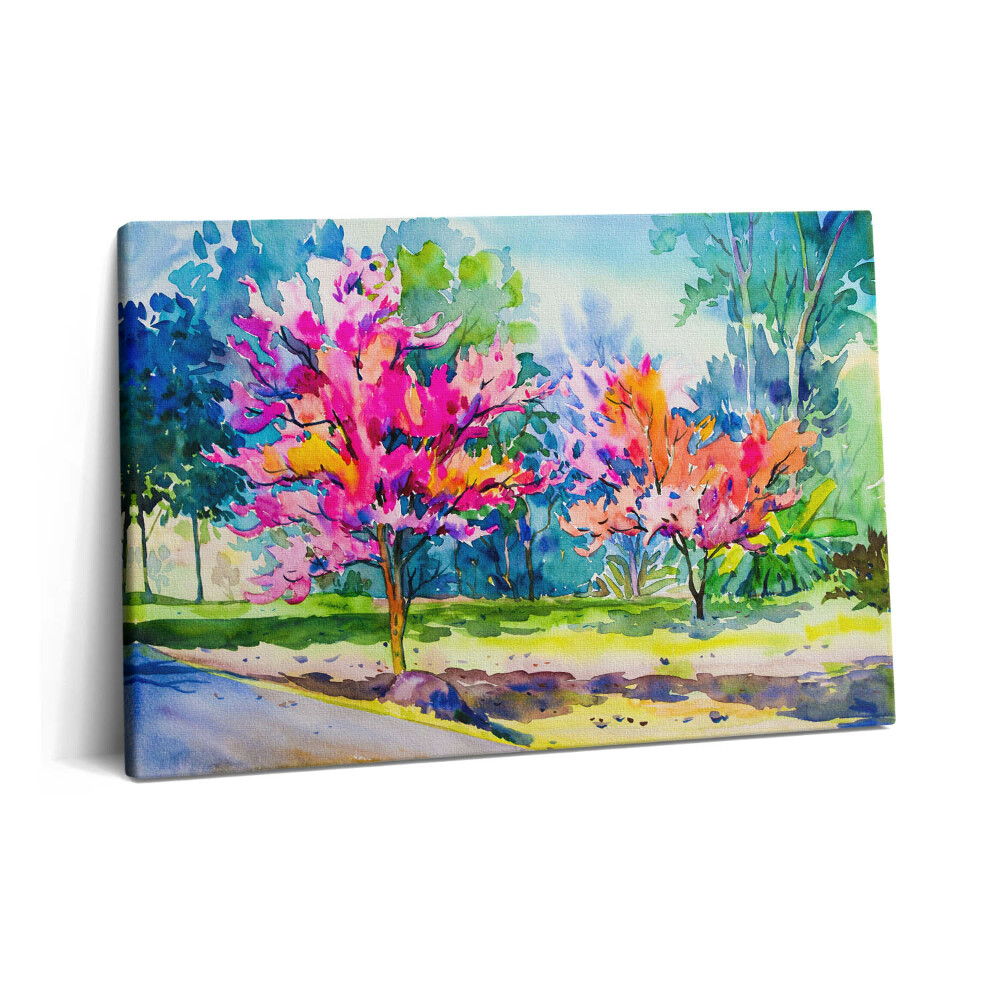 Obraz z fotografie na plátně 60x40 cm Abstraktní barevné stromy