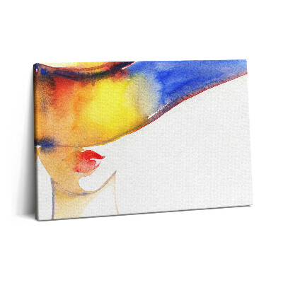 Obraz canvas 60x40 cm Žena v klobouku