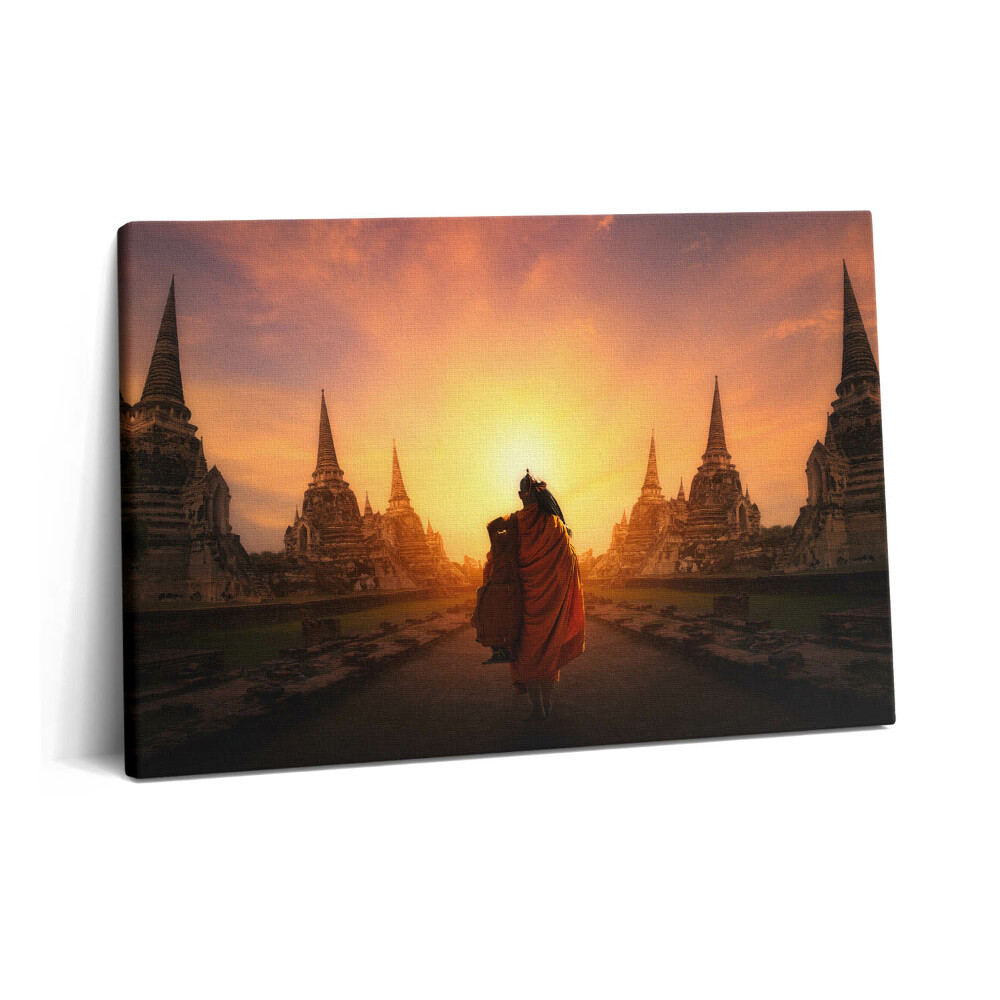 Obraz canvas 60x40 cm Chrám a putující mnich