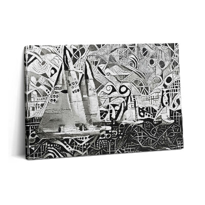 Obraz canvas 60x40 cm Abstrakt plachetnice na moři