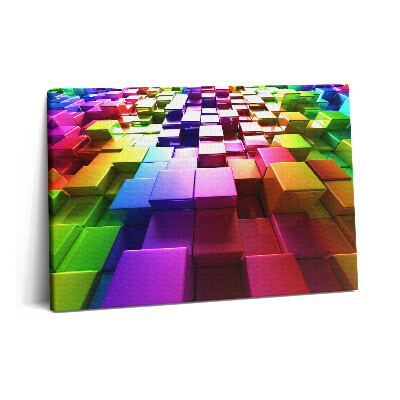 Obraz z fotografie na plátně 60x40 cm Barevné kostky