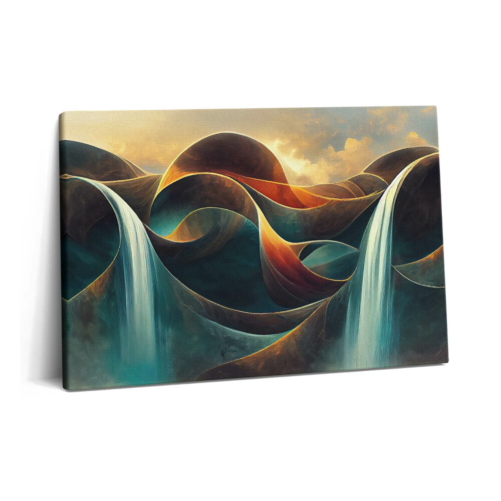 Obraz canvas 60x40 cm Vodopád tekoucí na pozadí