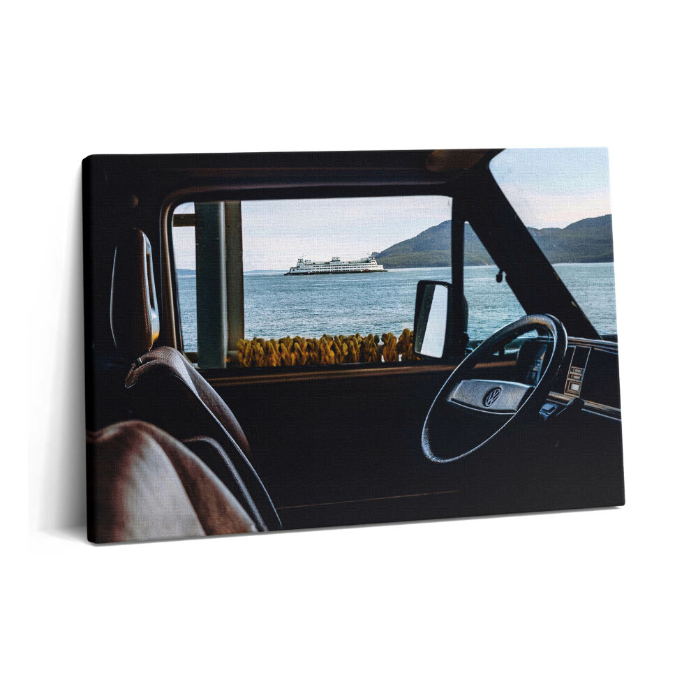 Obraz z fotografie na plátně 60x40 cm Dovolená autem a na nábřeží