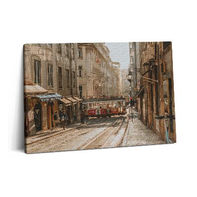 Obraz z fotografie na plátně 60x40 cm Pohled na Lisabon a tramvaj