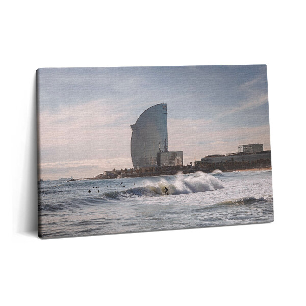Obraz na plátně 60x40 cm Surfař z Barcelony
