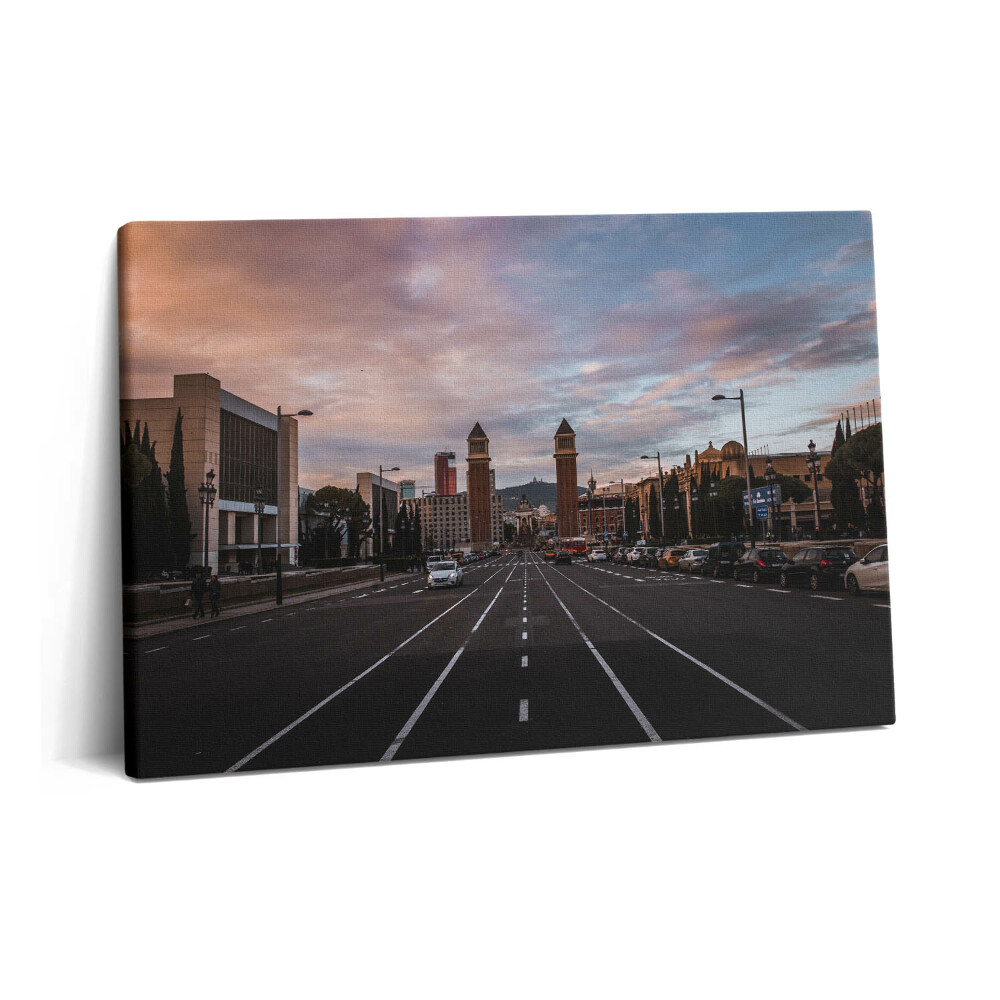 Obraz canvas 60x40 cm Pohled na silnici z Barcelony do Tibidaba