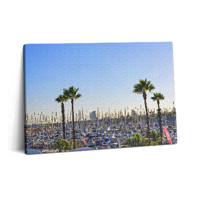 Obraz z fotografie na plátně 60x40 cm Olympijský přístav v Barceloně Katalánsko
