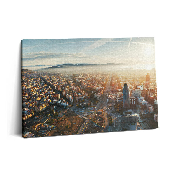 Obraz na plátně 60x40 cm Panorama Barcelony