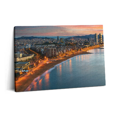 Obraz z fotografie na plátně 60x40 cm Východní pláž v Barceloně