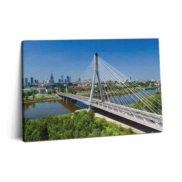 Obraz z fotografie na plátně 60x40 cm Varšavský most na Visle