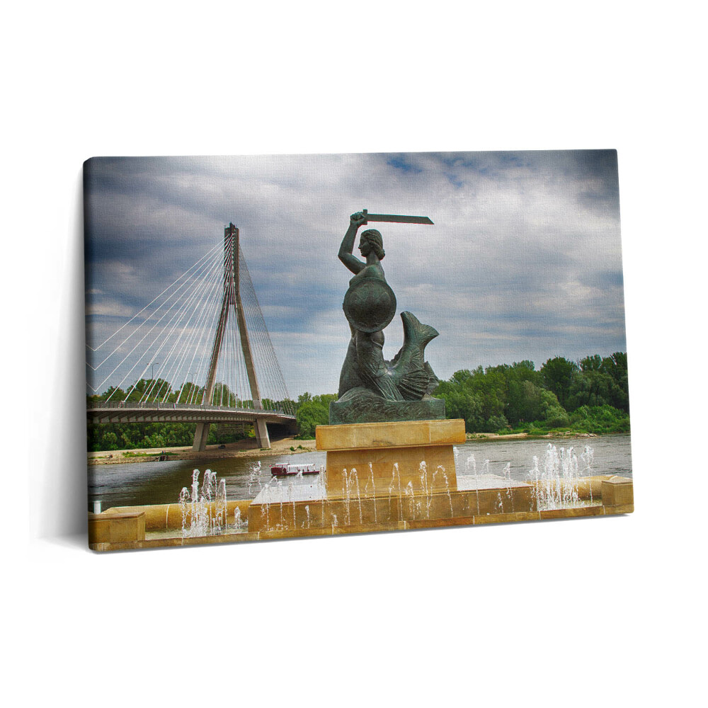 Obraz canvas 60x40 cm Socha mořské panny ve Varšavě