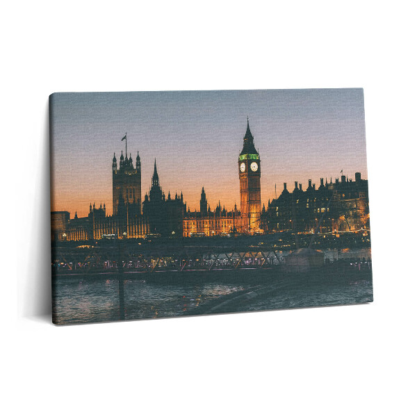 Obraz na plátně 60x40 cm Tower Bridge Big Ben v Londýně