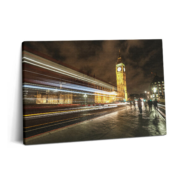Obraz canvas 60x40 cm Big Ben v noci Rychlost světla
