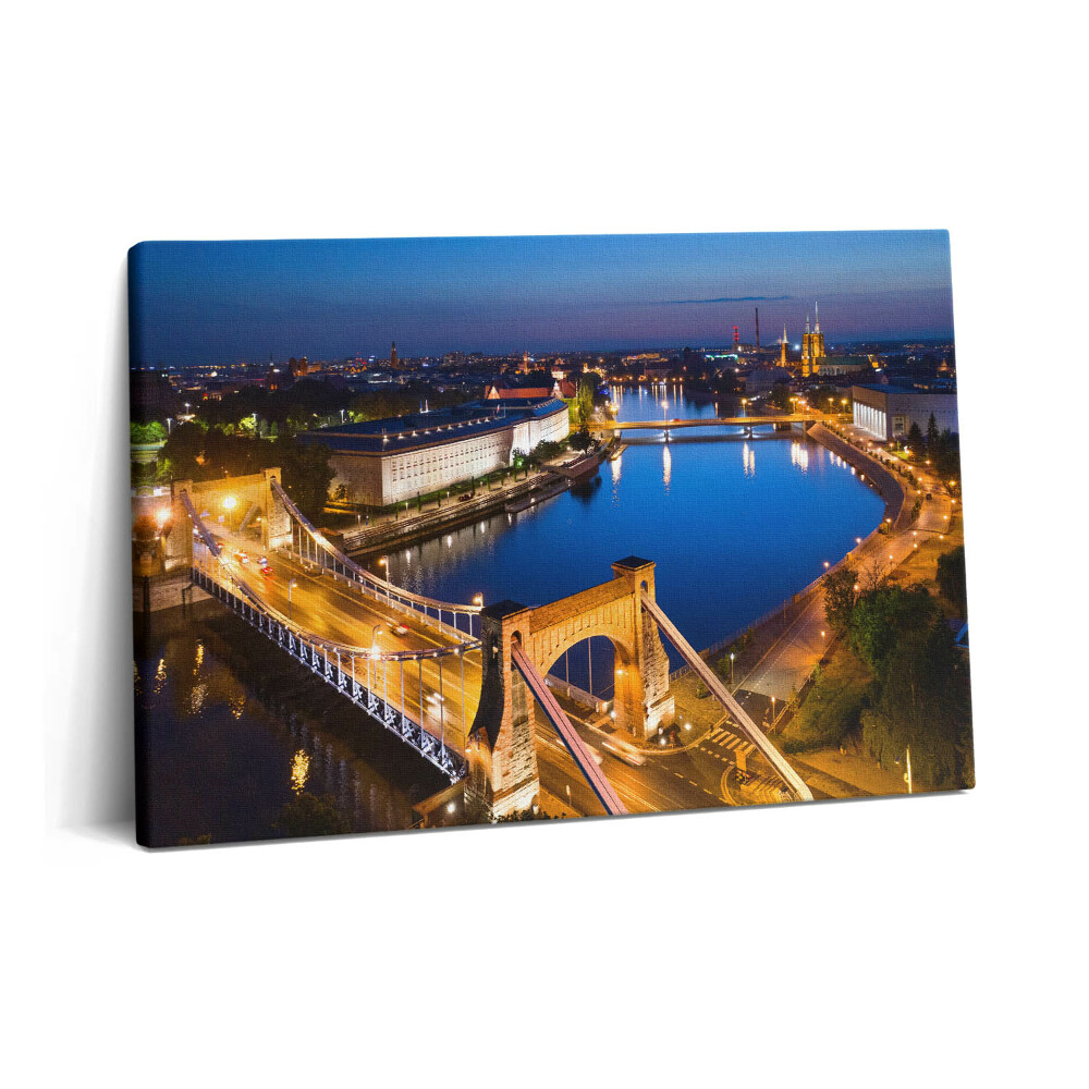 Obraz canvas 60x40 cm Vratislav v noci