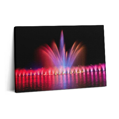 Obraz canvas 60x40 cm Vratislavská fontána v noci