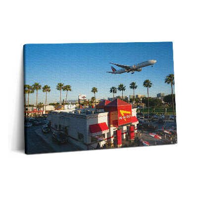 Obraz canvas 60x40 cm Letadlo startující z Los Angeles