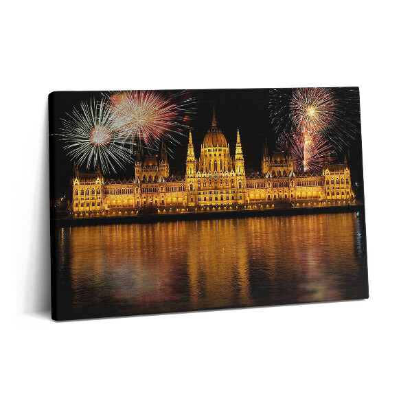 Obraz z fotografie na plátně 60x40 cm Budova maďarského parlamentu