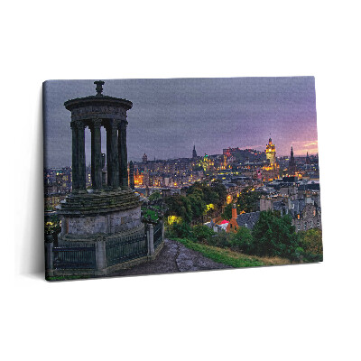 Obraz z fotografie na plátně 60x40 cm Pohled na Edinburgh z Calton Hill