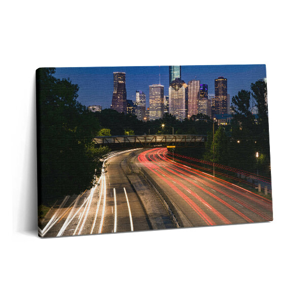 Obraz z fotografie na plátně 60x40 cm Dálnice vedoucí do města