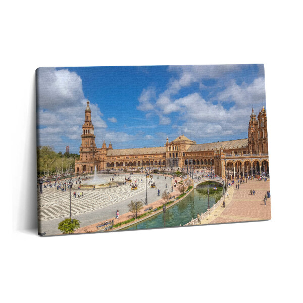 Obraz z fotografie na plátně 60x40 cm Španělské náměstí v Seville