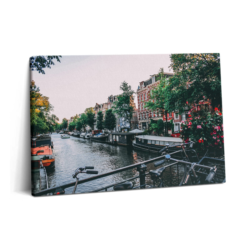 Obraz na plátně 60x40 cm Jízdní kola na mostě