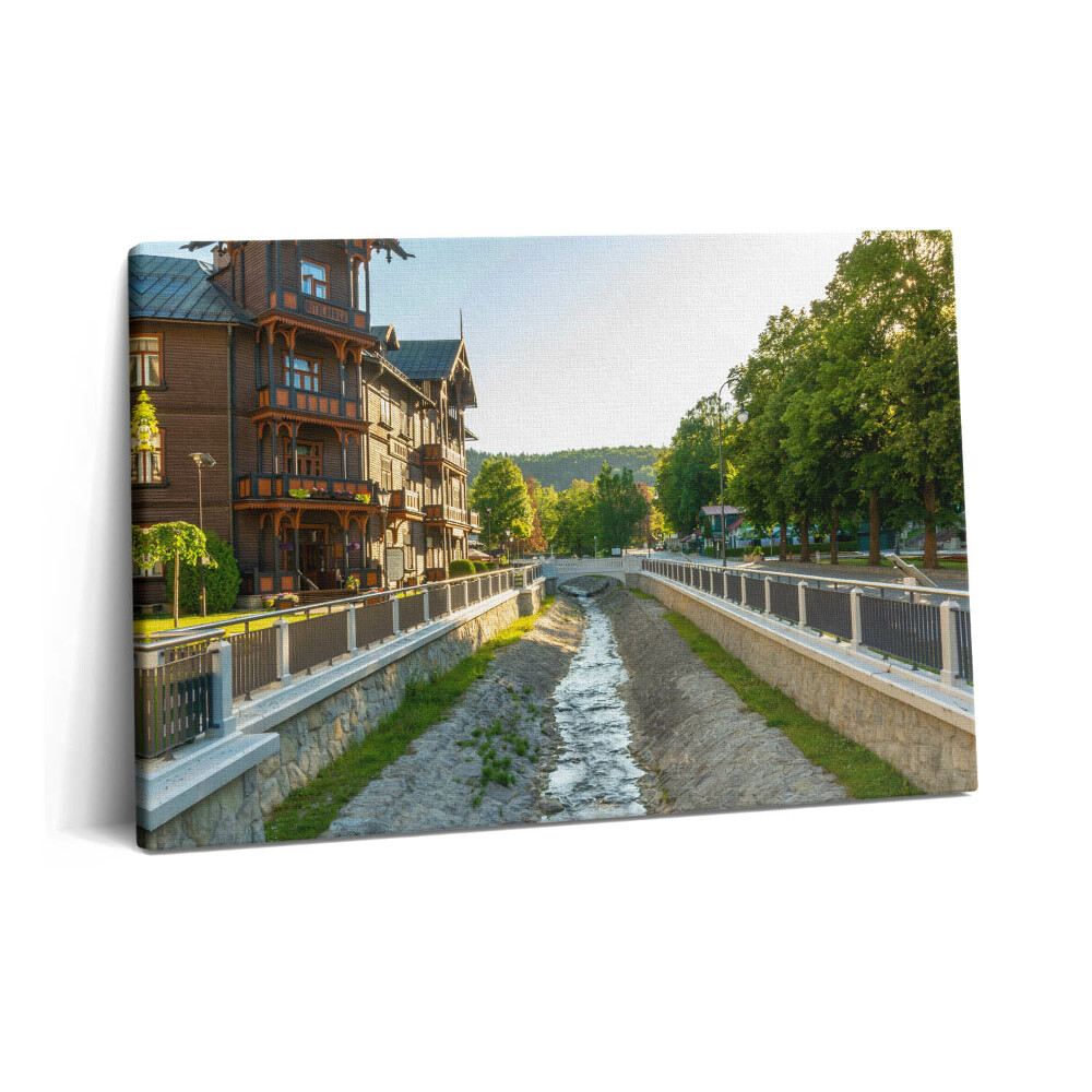 Obraz na plátně 60x40 cm Krynica Zdrój v Beskydech