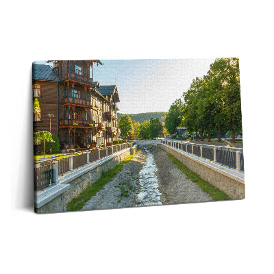 Obraz na plátně 60x40 cm Krynica Zdrój v Beskydech