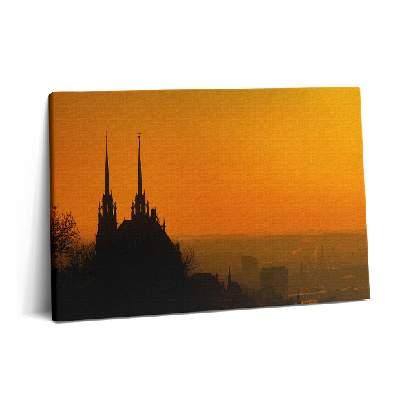 Obraz z fotografie na plátně 60x40 cm Pohled na brněnskou katedrálu