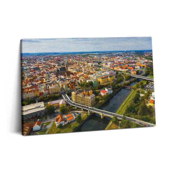 Obraz z fotografie na plátně 60x40 cm Krajina města Plzně
