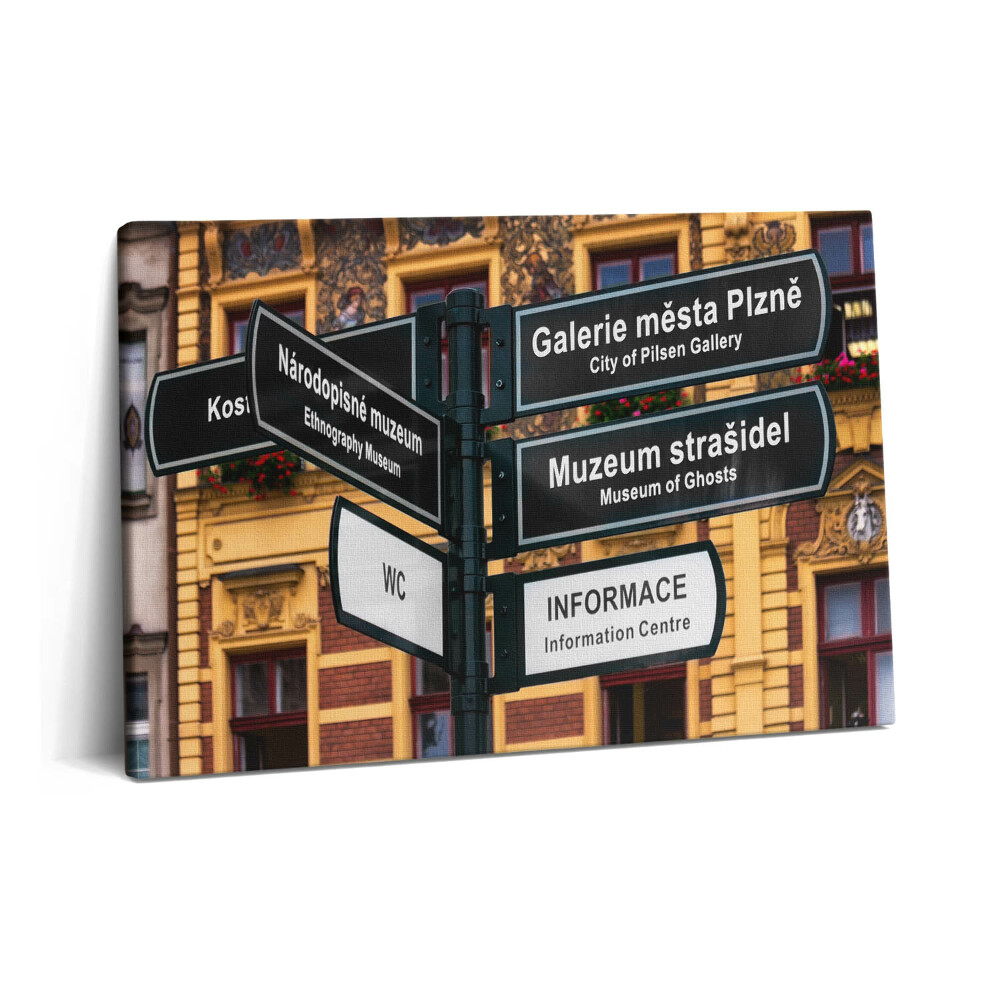 Obraz na plátně 60x40 cm Plzeňský ukazatel