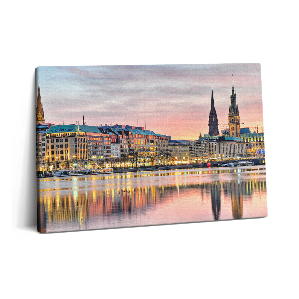 Obraz z fotografie na plátně 60x40 cm Alster v Hamburku