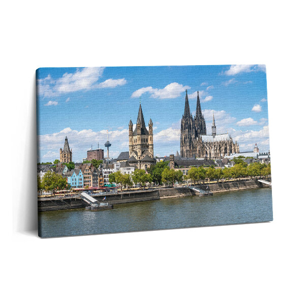 Obraz z fotografie na plátně 60x40 cm Panorama Kolína nad Rýnem