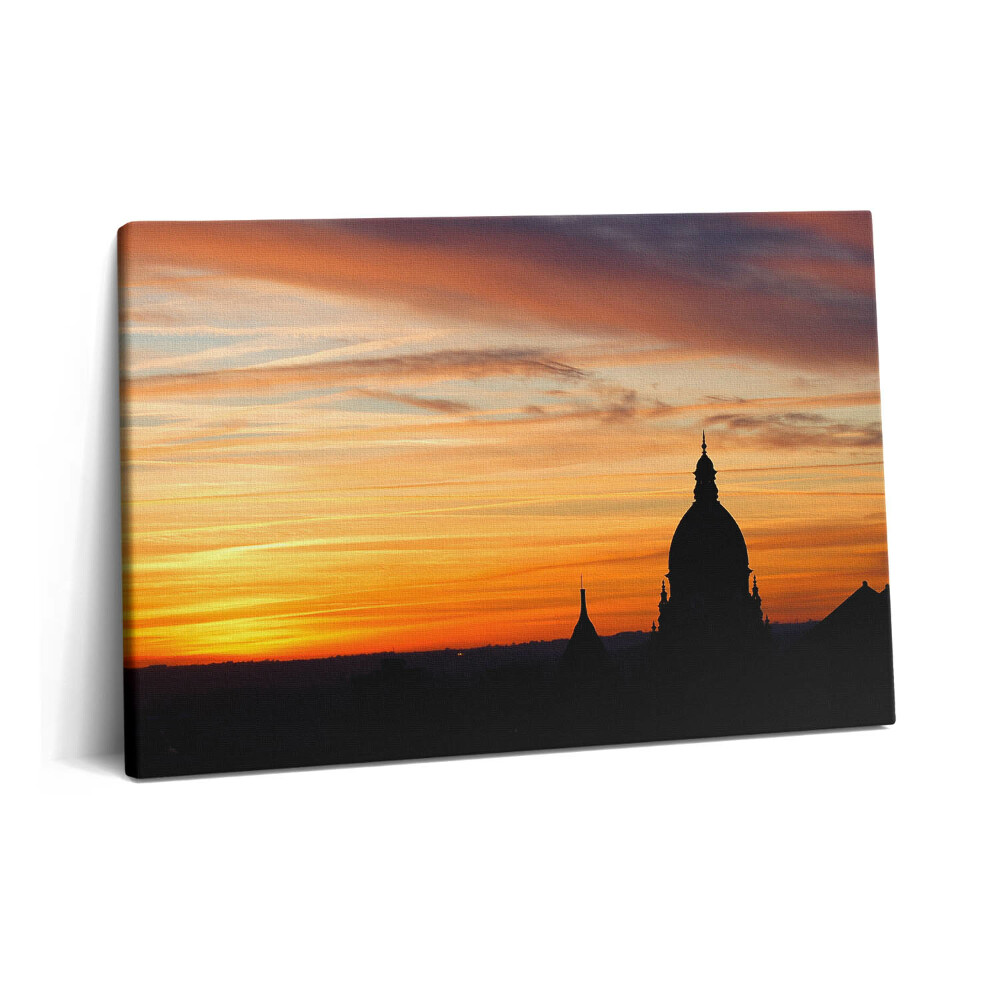 Obraz na plátně 60x40 cm Budova při západu slunce