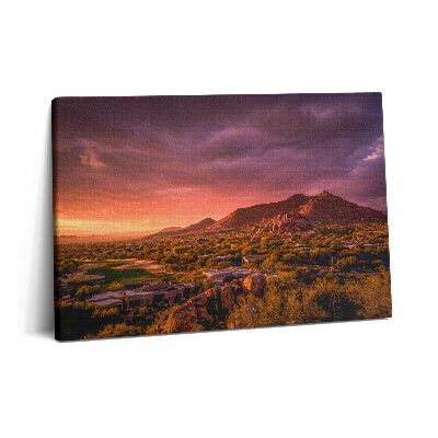 Obraz canvas 60x40 cm Západ slunce nad severním Scottsdalem