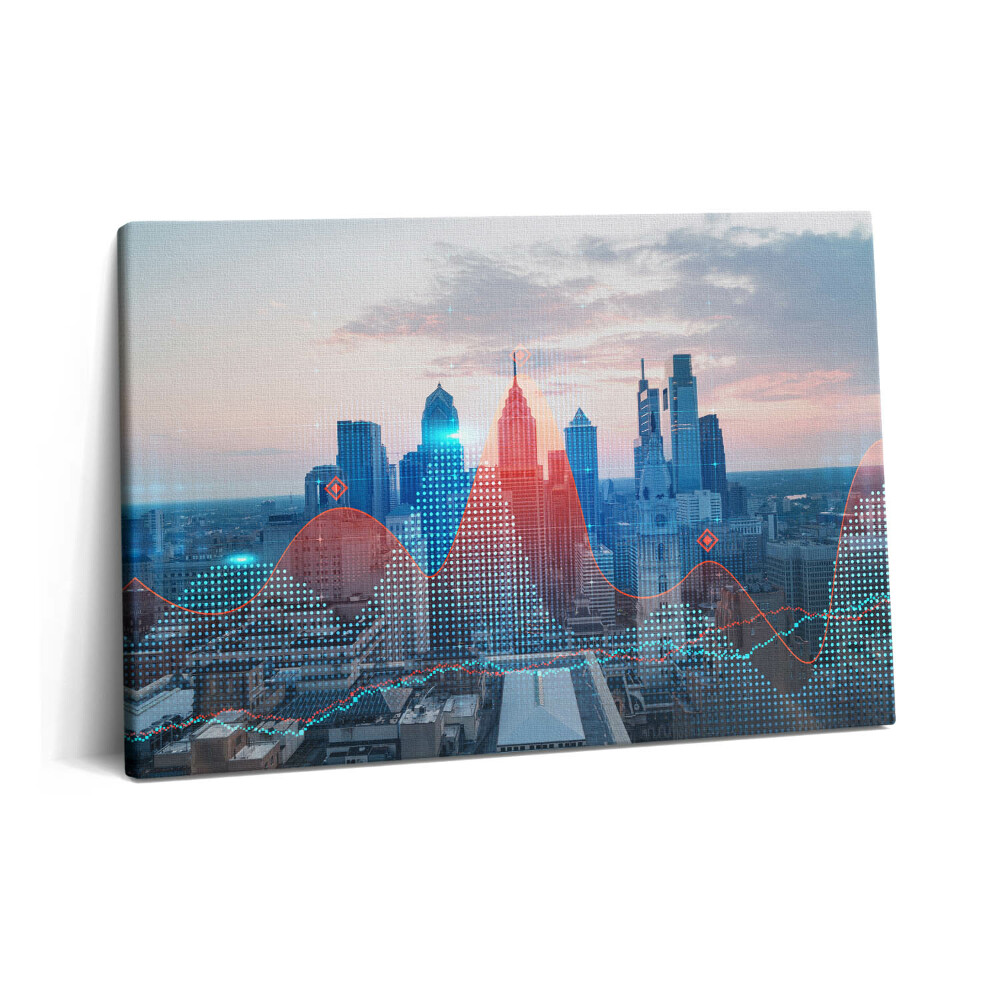 Obraz na plátně 60x40 cm Mrakodrapy ve Filadelfii