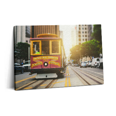 Obraz z fotografie na plátně 60x40 cm Sanfranciská tramvaj