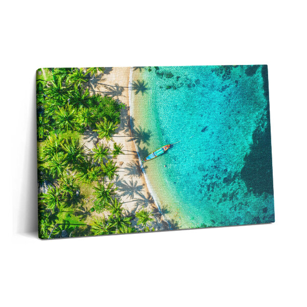 Obraz na plátně 60x40 cm Tropická pláž na ostrově Koh Tao