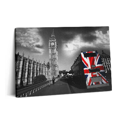Obraz na plátně 60x40 cm Big Ben a londýnský autobus