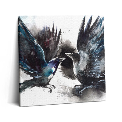 Obraz canvas 60x60 cm Malovaní ptáci