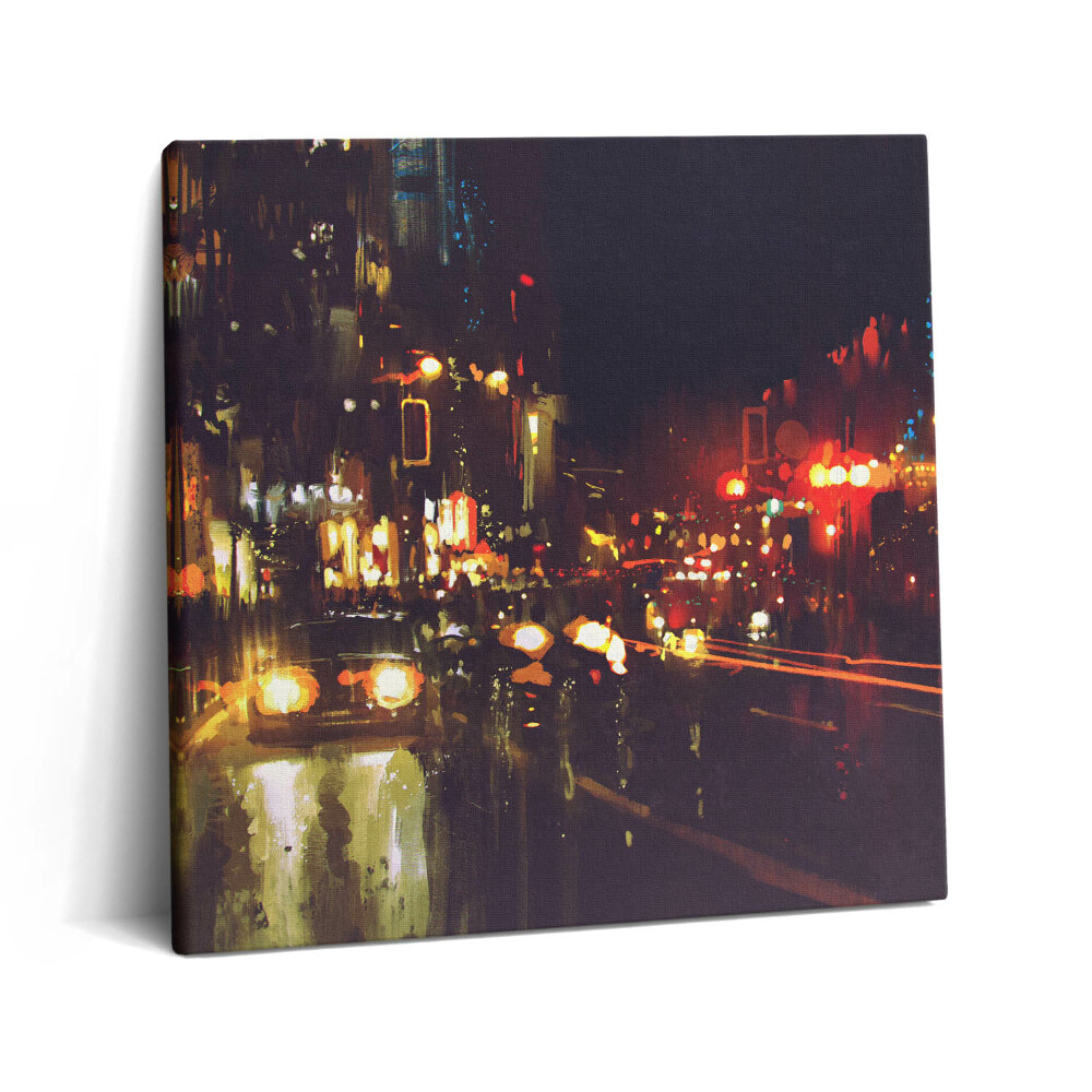 Obraz canvas 60x60 cm Rozmazané malované město