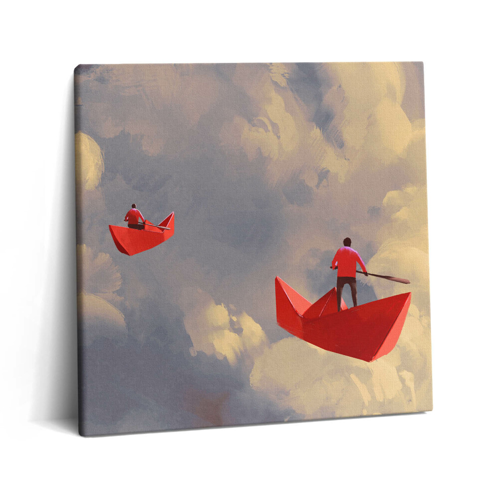 Obraz canvas 60x60 cm Cestování papírovými loděmi