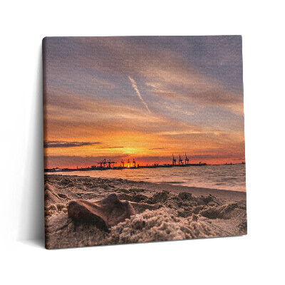 Obraz na plátně 60x60 cm Západ slunce nad pláží